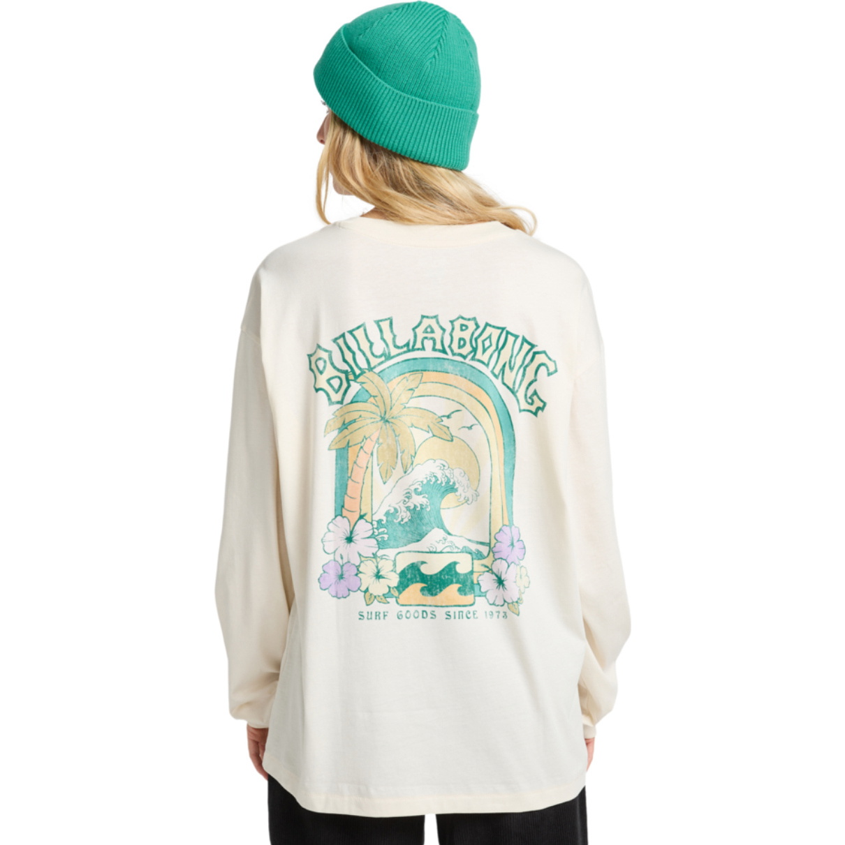 2025 Billabong Frauen Paradiesbogen Langarm T-Shirt EBJZT00489 - Whitecap
